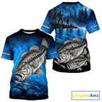 Custom Bass Fishing Tournament Shirt Bass Fishing Jersey Custom Name Fisherman Short & Long Sleeve Apparel