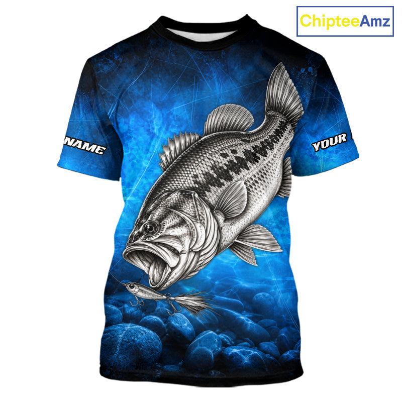 Custom Bass Fishing Tournament Shirt Bass Fishing Jersey Custom Name Fisherman Short & Long Sleeve Apparel
