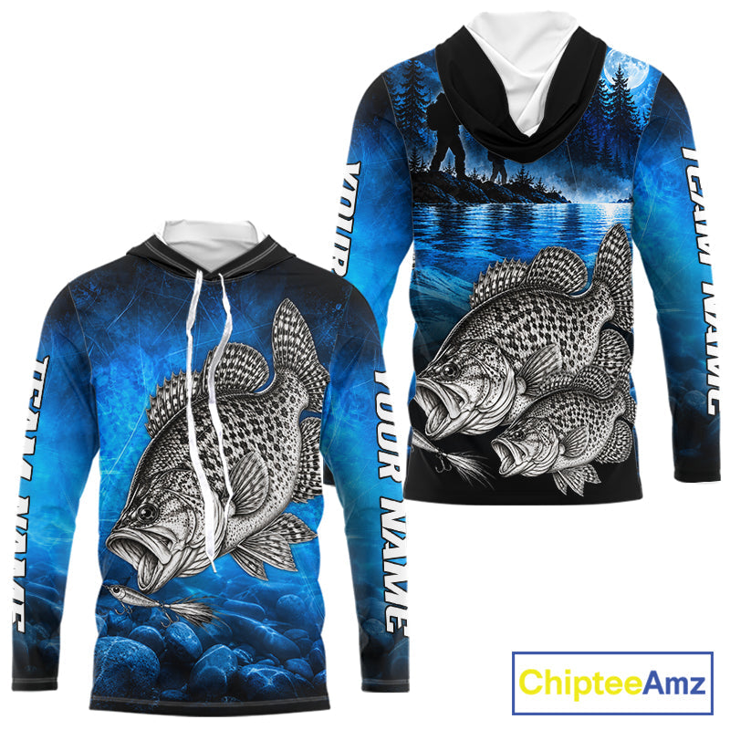 Custom Crappie Fishing Tournament Shirt Fishing Jersey Custom Name Fisherman Short & Long Sleeve Apparel