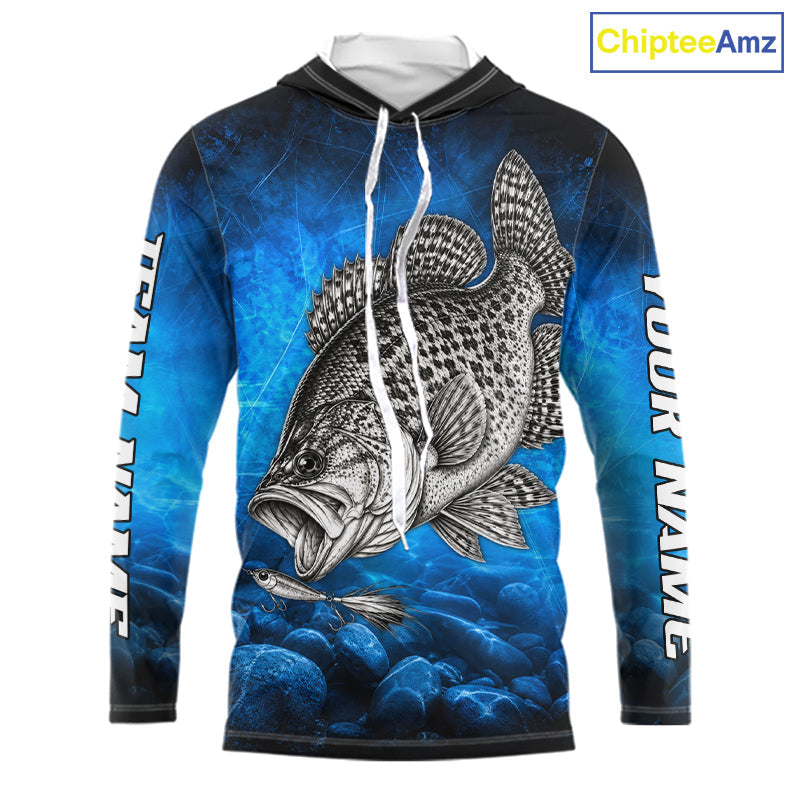 Custom Crappie Fishing Tournament Shirt Fishing Jersey Custom Name Fisherman Short & Long Sleeve Apparel