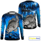 Custom Crappie Fishing Tournament Shirt Fishing Jersey Custom Name Fisherman Short & Long Sleeve Apparel