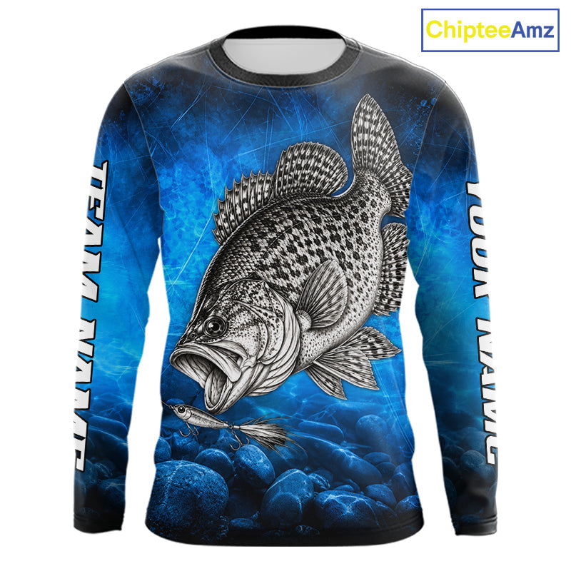 Custom Crappie Fishing Tournament Shirt Fishing Jersey Custom Name Fisherman Short & Long Sleeve Apparel