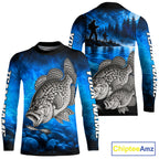Custom Crappie Fishing Tournament Shirt Fishing Jersey Custom Name Fisherman Short & Long Sleeve Apparel
