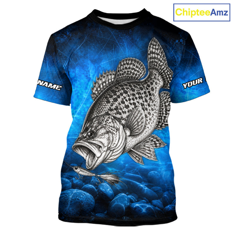 Custom Crappie Fishing Tournament Shirt Fishing Jersey Custom Name Fisherman Short & Long Sleeve Apparel