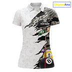 8 Ball & 9 Ball Pool Billiard Cue Shirt Custom Grey Camo Billiard Team Jersey