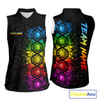 Colorful Splatter Sleeveless Polo Pickleball Shirt Is In My Dna Custom Pickleball Tournament Team Uniform