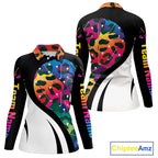 Colorful Rainbow Leopard Golf Polo Shirts Custom Team Golf Shirt Gift For Golf Lovers