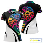 Colorful Rainbow Leopard Golf Polo Shirts Custom Team Golf Shirt Gift For Golf Lovers