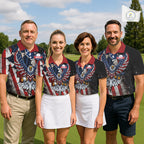 Gun Eagle Golf Polo Shirt Custom Texas Flag Golf Jersey US Flag Patriotic Golf Apparel
