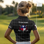 Custom Texas Golf Polo Shirt Personalized State Flag Argyle Golf Shirt Golf Team Jersey
