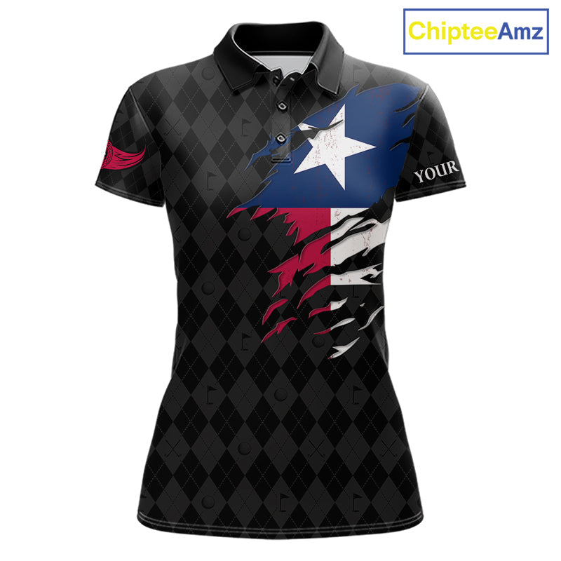 Custom Texas Golf Polo Shirt Personalized State Flag Argyle Golf Shirt Golf Team Jersey