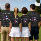 Custom Texas Golf Polo Shirt Personalized State Flag Argyle Golf Shirt Golf Team Jersey
