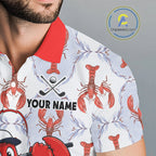 Custom Lobster Golf Polo Shirt Personalized Lobster Golfer Funny Golf Team Jersey