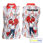 Custom Lobster Sleeveless Golf Polo Shirt Personalized Lobster Golfer Funny Golf Team Jersey