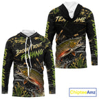 Personalized Brook Trout Performance Fishing Jerseys, Vintage Trout Fish Tournament Fishing Shirts
