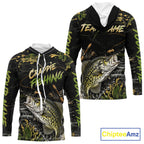 Personalized Crappie Performance Fishing Jerseys, Vintage Crappie Fish Tournament Fishing Shirts