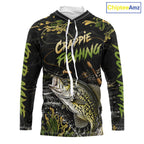 Personalized Crappie Performance Fishing Jerseys, Vintage Crappie Fish Tournament Fishing Shirts