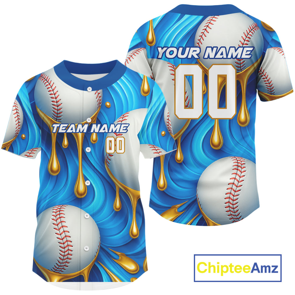 's Funny Baseball Jersey Custom Baseball Dripping With Baseball Team Shirts