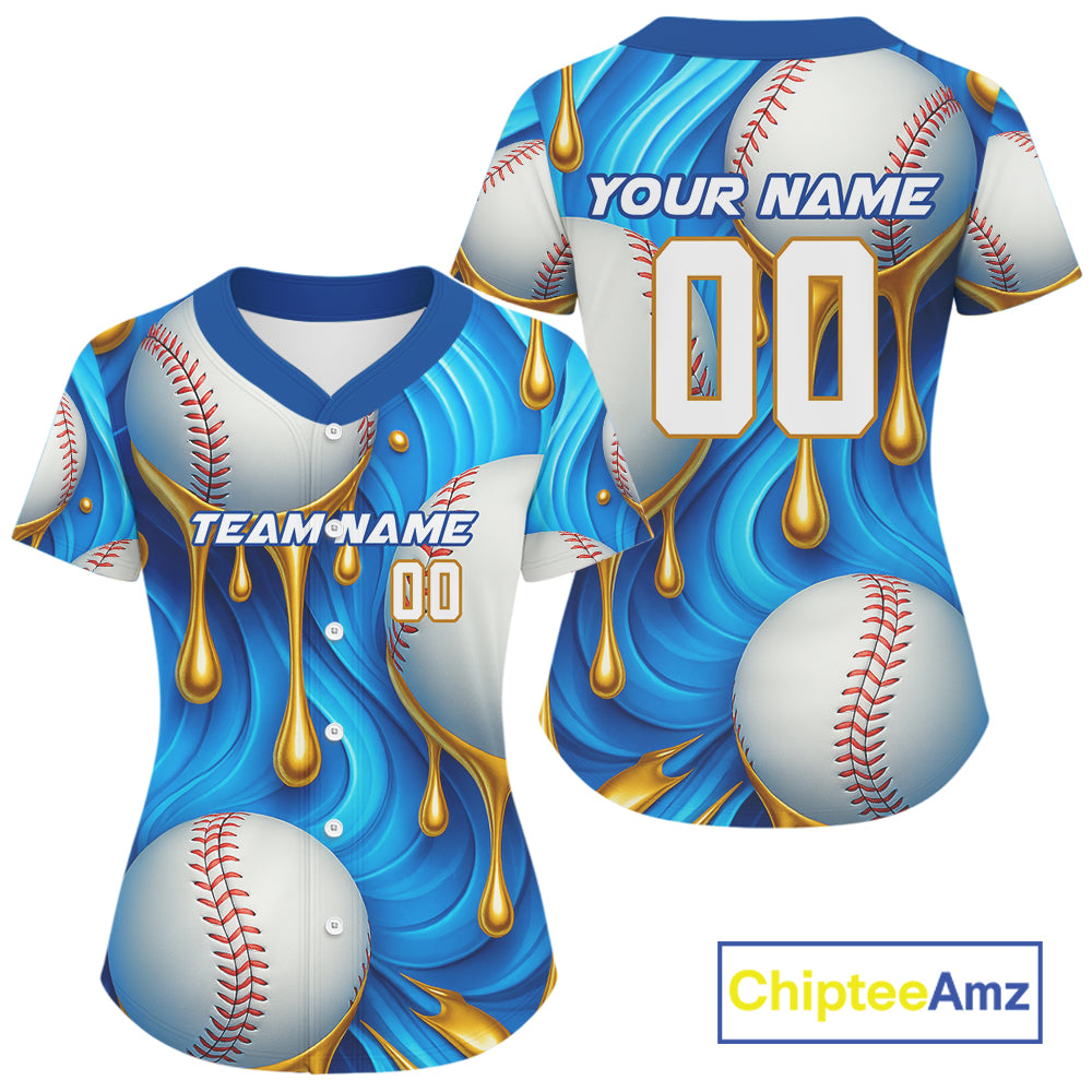 's Funny Baseball Jersey Custom Baseball Dripping With Baseball Team Shirts
