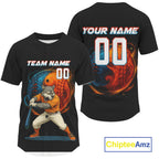 Custom Funny Baseball Jersey Personalized Wolf Plays Flame Baseball, Baseball Shirts