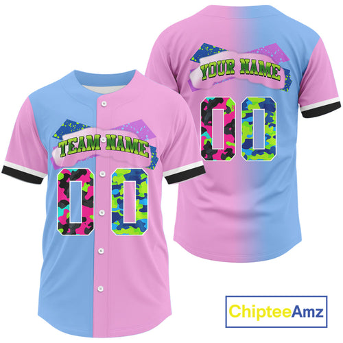 Custom Hiphop Baseball Jersey Retro Streetwear Button Up Baseball Shirt
