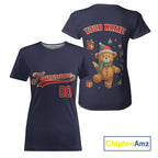 Custom Blue And Red Beer Xmas Baseball T-Shirt Funny Christmas Baseball Gifts