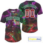 Custom Colorful 's Baseball Jersey Personalized Lightning Baseball Shirt For Fans