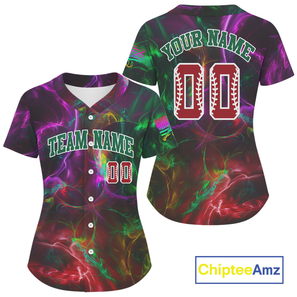 Custom Colorful 's Baseball Jersey Personalized Lightning Baseball Shirt For Fans