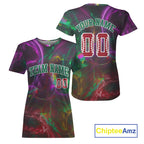 Custom Colorful 's Baseball T-Shirt Personalized Lightning Baseball Shirt For Fans