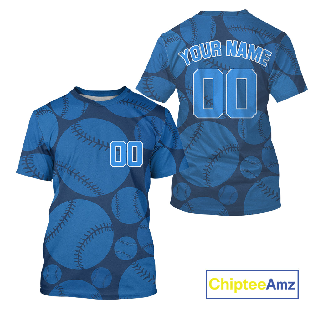 Personalized Baseball T-Shirt Custom Trendy Baseball Shirt With Name Number