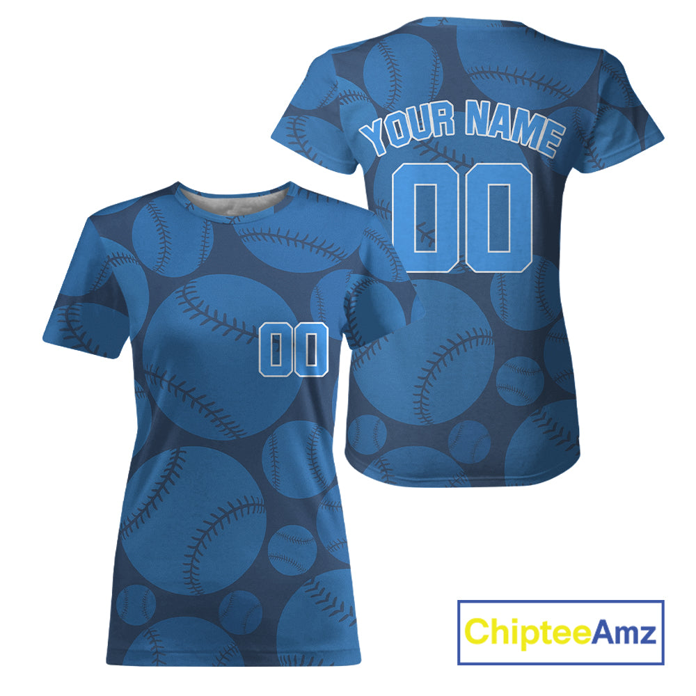 Personalized Baseball T-Shirt Custom Trendy Baseball Shirt With Name Number