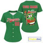 Custom Green Penguin Christmas 's Baseball Jersey Baseball Gifts For Xmas Holiday