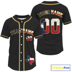 Custom Texas Flag Patriotic Baseball Jersey Baseball Patriotic Shirt