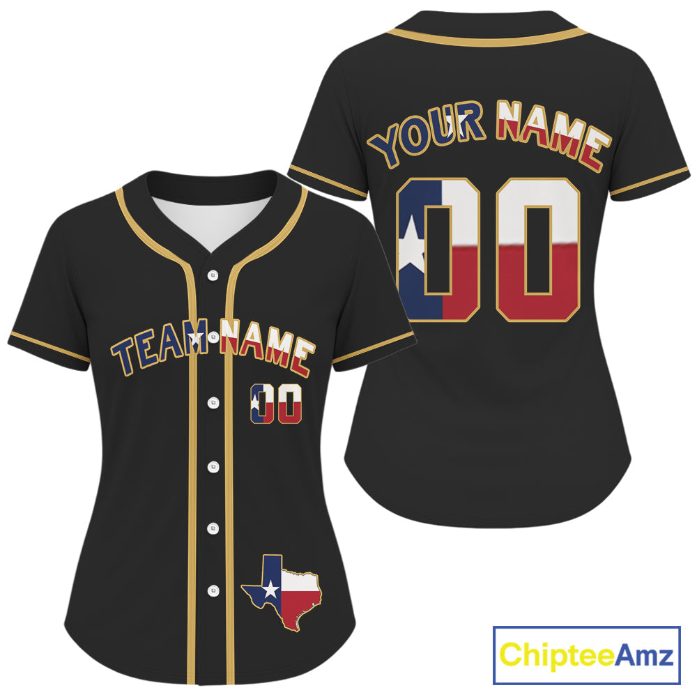 Custom Texas Flag Patriotic Baseball Jersey Baseball Patriotic Shirt