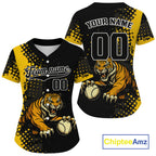 Custom Black And Yellow Tiger Baseball Ball Jerseys Baseball Tournament Jersey