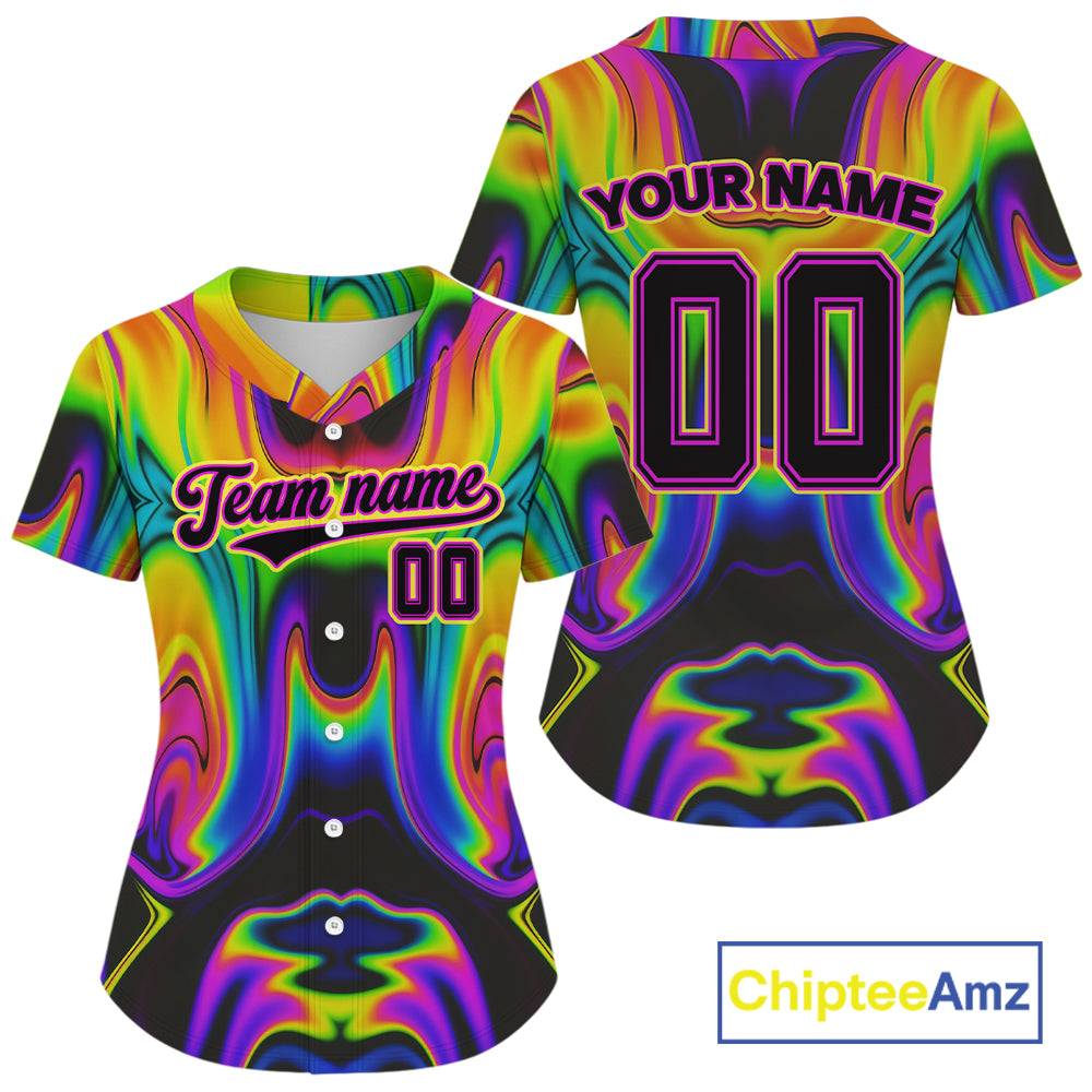 Personalized Holographic Baseball Jerseys Custom Authentic Baseball Jersey