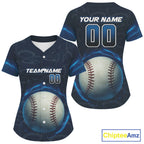 Custom Blue - Black Lightning Baseball Ball Jersey, Outfits Baseball Jersey For Newborns