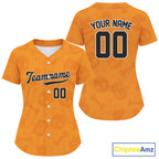 Custom Black Orange Halloween Baseball Jersey Halloween Baseball Team Shirt