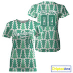 Custom Green Xmas Tree Christmas Baseball T-Shirt Christmas Baseball Jersey
