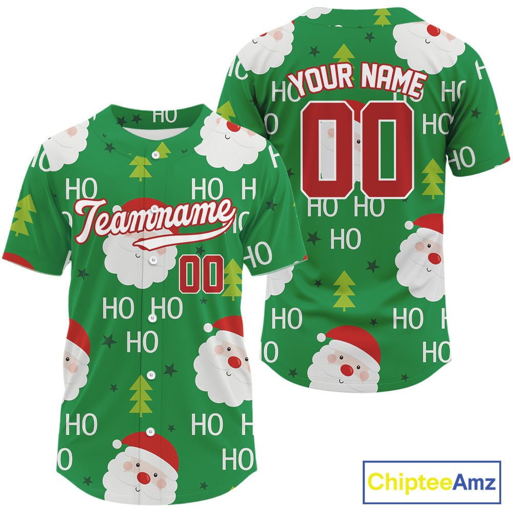 Custom Merry Christmas Baseball Jersey Baseball Jersey, Winter Xmas Gifts
