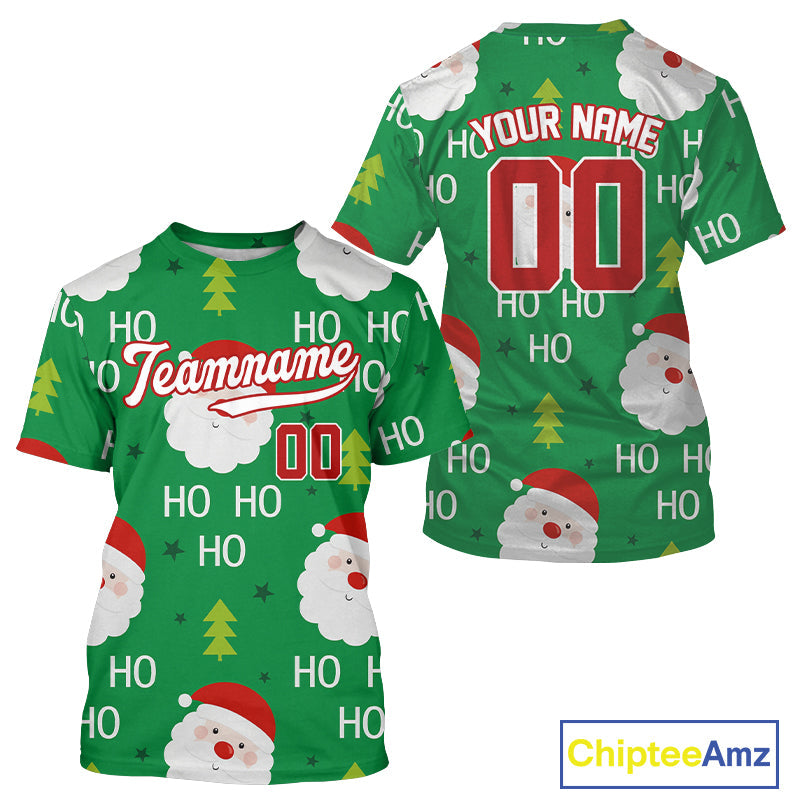 Custom Merry Christmas Baseball T-Shirt Baseball Jersey, Winter Xmas Gifts