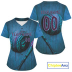 Custom Blue Grunge Baseball Ball Jersey Baseball Jerseys, Baseball Gifts