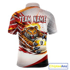 Red Thunders Tiger Claws Pool 8 Ball Billiard Shirt Personalized Billiard Team Jerseys