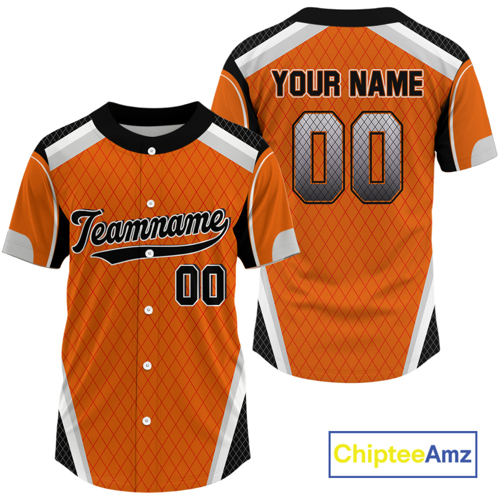 Personalized Black And Orange Baseball Ball Shirt Baseball Jerseys Gifts