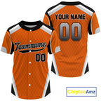 Personalized Black And Orange Baseball Ball Shirt Baseball Jerseys Gifts