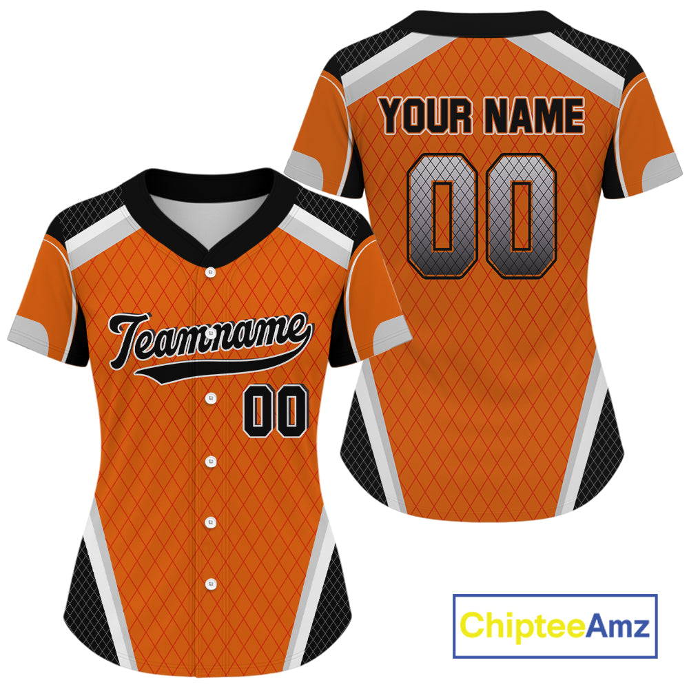 Personalized Black And Orange Baseball Ball Shirt Baseball Jerseys Gifts