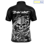 White Smokes Torn Dart Shirt Custom US Flag Skull Darts Team Outfits, Darts Gifts