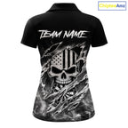 White Smokes Torn Dart Shirt Custom US Flag Skull Darts Team Outfits, Darts Gifts