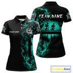 Teal Smokes American Flag 8 Ball Billiard Pool Shirt Custom Billiard Skeleton Team Appeal