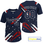 Custom American Flag Patriotic Baseball Shirt Baseball Tournament Jerseys
